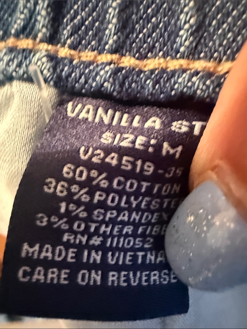Vanilla Star Women's Wide-Leg Drawstring Jeans - Dark Blue - Picture 5 of 5